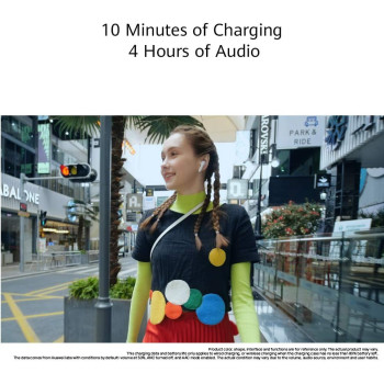 Huawei FreeBuds 4i Wireless In-Ear Bluetooth Earphones with Comfortable Active Noise Cancellation, Fast Charging, Long Battery Life, Crystal Clear Sound Dual-Mic Earbuds, Ceramic White + Gift Box