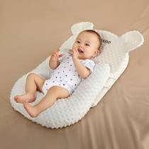 Sunveno Portable Baby Anti-Spill Milk, U Shape Pillow With 10 Degree Slope Pad For 0-2 Years, Unisex (SN_US10DP_WH)