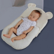 Sunveno Portable Baby Anti-Spill Milk, U Shape Pillow With 10 Degree Slope Pad For 0-2 Years, Unisex (SN_US10DP_WH)