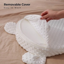 Sunveno Portable Baby Anti-Spill Milk, U Shape Pillow With 10 Degree Slope Pad For 0-2 Years, Unisex (SN_US10DP_WH)