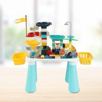 Little Story DIY Slide Track Rolling Ball Blocks Table(111pcs), STEM Series - Multicolor For 3Years+, Unisex (LS_BTRBSL_BU)