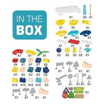 Little Story DIY Slide Track Rolling Ball Blocks Table(111pcs), STEM Series - Multicolor For 3Years+, Unisex (LS_BTRBSL_BU)