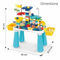 Little Story DIY Slide Track Rolling Ball Blocks Table(111pcs), STEM Series - Multicolor For 3Years+, Unisex (LS_BTRBSL_BU)