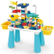 Little Story DIY Slide Track Rolling Ball Blocks Table(111pcs), STEM Series - Multicolor For 3Years+, Unisex (LS_BTRBSL_BU)