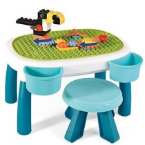 Little Story DIY Spinning Puzzle Building Blocks Set w/ Stool (35pcs), STEM Series - Multicolor For 3Years+, Unisex (LS_SPBBTS_BU)