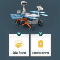 Little Story DIY Solar Mars Exploration Rover (46 Pcs), STEM Series - Blue For 8Years+, Unisex (LS_SMR_BU)