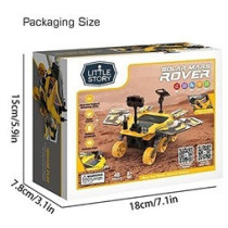 Little Story DIY Solar Mars Exploration Rover (46 Pcs), STEM Series - Blue For 8Years+, Unisex (LS_SMR_BU)