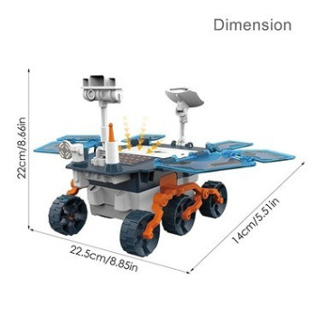 Little Story DIY Solar Mars Exploration Rover (46 Pcs), STEM Series - Blue For 8Years+, Unisex (LS_SMR_BU)