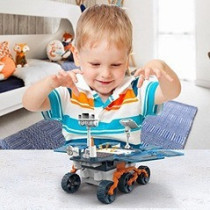 Little Story DIY Solar Mars Exploration Rover (46 Pcs), STEM Series - Blue For 8Years+, Unisex (LS_SMR_BU)