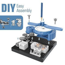 Little Story DIY 48 Pattern Electrical Painting Plotter Instrument (36 Pcs), STEM Series - Blue For 8Years+, Unisex (LS_EPPI_BU)