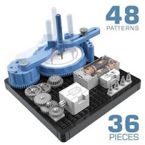 Little Story DIY 48 Pattern Electrical Painting Plotter Instrument (36 Pcs), STEM Series - Blue For 8Years+, Unisex (LS_EPPI_BU)