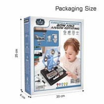Little Story DIY Electrical Rotating Bow and Arrow Shooting Range (66 Pcs), STEM Series - Blue For 8Years+, Unisex (LS_ERB&AS_BU)