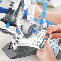Little Story DIY Hydraulic Power Principle based 3-IN-1 Mechanical/Robotic Arm Toy (220 Pcs), STEM Series - Grey For 8Years Plus, Unisex, LS HYRA GY