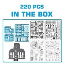 Little Story DIY Hydraulic Power Principle based 3-IN-1 Mechanical/Robotic Arm Toy (220 Pcs), STEM Series - Grey For 8Years Plus, Unisex, LS HYRA GY