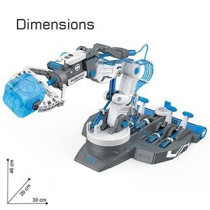 Little Story DIY Hydraulic Power Principle based 3-IN-1 Mechanical/Robotic Arm Toy (220 Pcs), STEM Series - Grey For 8Years Plus, Unisex, LS HYRA GY