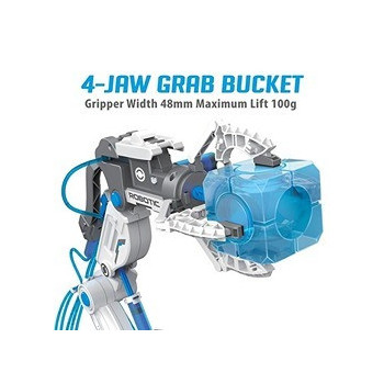 Little Story DIY Hydraulic Power Principle based 3-IN-1 Mechanical/Robotic Arm Toy (220 Pcs), STEM Series - Grey For 8Years Plus, Unisex, LS HYRA GY