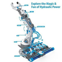 Little Story DIY Hydraulic Power Principle based 3-IN-1 Mechanical/Robotic Arm Toy (220 Pcs), STEM Series - Grey For 8Years Plus, Unisex, LS HYRA GY
