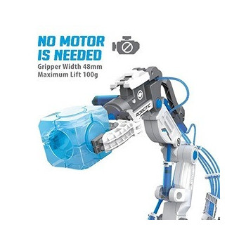 Little Story DIY Hydraulic Power Principle based 3-IN-1 Mechanical/Robotic Arm Toy (220 Pcs), STEM Series - Grey For 8Years Plus, Unisex, LS HYRA GY