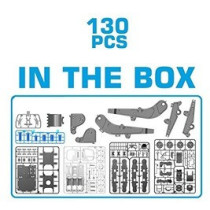 Little Story DIY Hydraulic Power Principle based 3-IN-1 Excavator/ Bulldozer/ JCB Toy (130 Pcs), STEM Series - Grey For 8Years+, Unisex (LS_HYJCB_GY)