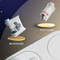 Little Story Scientific Portable Optical Microscope Toy(40-160X Zoom), STEM Series - Blue For 8Years+, Unisex (LS_MIMS_BU)