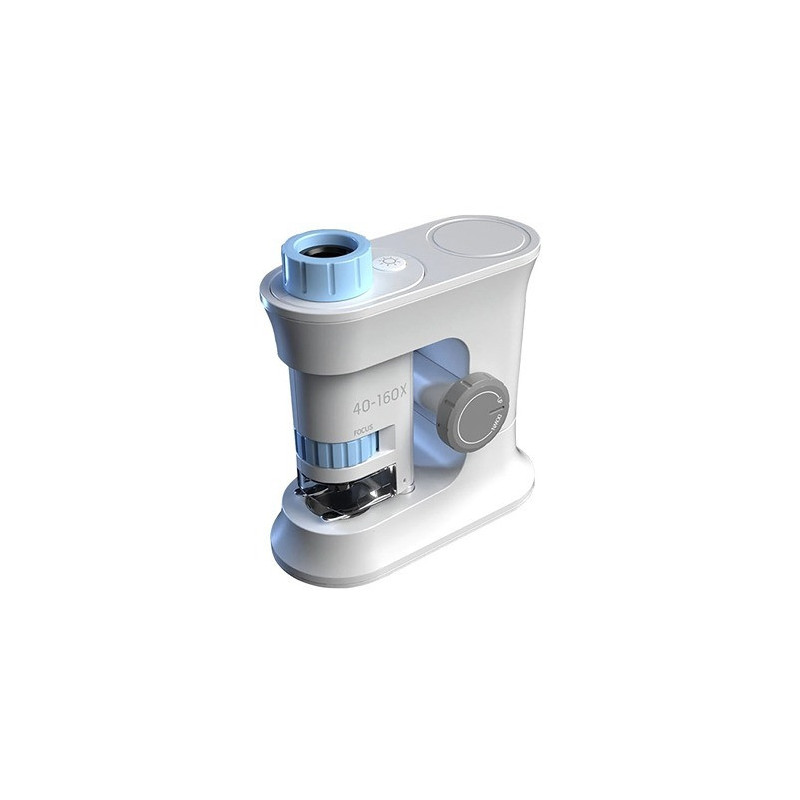 Little Story Scientific Portable Optical Microscope Toy(40-160X Zoom), STEM Series - Blue For 8Years+, Unisex (LS_MIMS_BU)