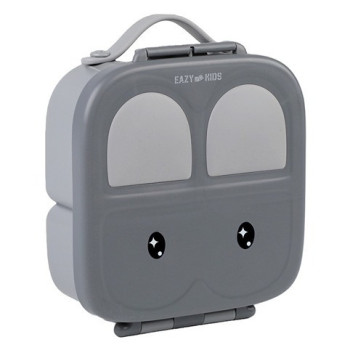 Eazy Kids Bento Lunch Box w/ handle- Grey For All ages, Unisex (EZ_LBRBEY_GY)