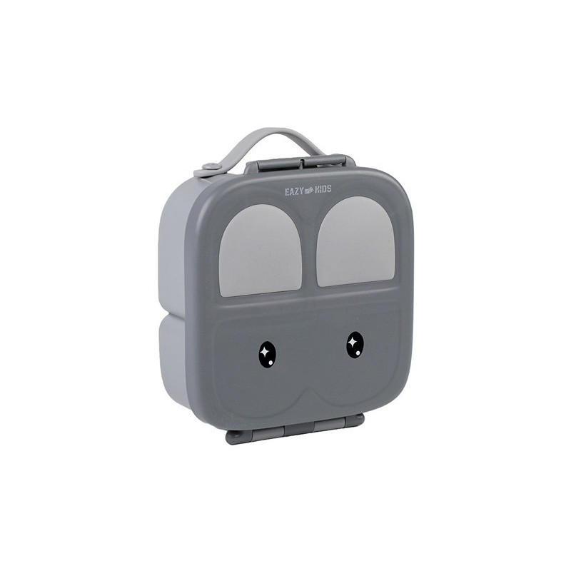 Eazy Kids Bento Lunch Box w/ handle- Grey For All ages, Unisex (EZ_LBRBEY_GY)