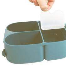 Eazy Kids Bento Lunch Box w/ handle- Grey For All ages, Unisex (EZ_LBRBEY_GY)