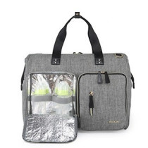 Little Story Gabrielle Mom Dad XL Travel Diaper Bag w/ Diaper Changing Mat- Grey For All Ages, Unisex, LS-CLXLDP-GY