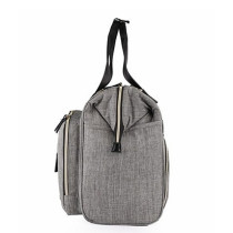 Little Story Gabrielle Mom Dad XL Travel Diaper Bag w/ Diaper Changing Mat- Grey For All Ages, Unisex, LS-CLXLDP-GY