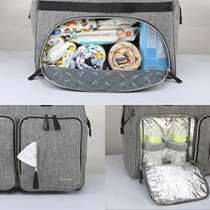 Little Story Gabrielle Mom Dad XL Travel Diaper Bag w/ Diaper Changing Mat- Grey For All Ages, Unisex, LS-CLXLDP-GY