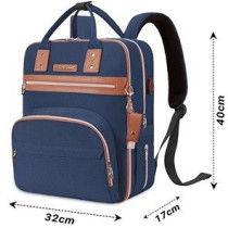 Little Story 2in1 Diaper Bag w/ Sanitizer Bottle keychain and Stroller Hooks - Blue For All Ages, Unisex (LS 2in1DPBU)