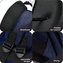 Little Story 2in1 Diaper Bag w/ Sanitizer Bottle keychain and Stroller Hooks - Blue For All Ages, Unisex (LS 2in1DPBU)
