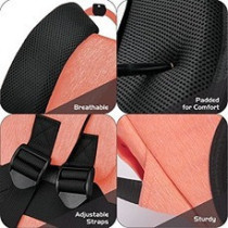 Little Story 2in1 Diaper Bag w/ Sanitizer Bottle keychain and Stroller Hooks - Pink For All Ages, Unisex, LS 2in1DP PI
