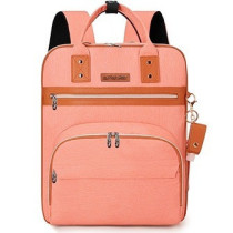 Little Story 2in1 Diaper Bag w/ Sanitizer Bottle keychain and Stroller Hooks - Pink For All Ages, Unisex, LS 2in1DP PI