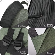 Little Story 2in1 Diaper Bag w/ Sanitizer Bottle keychain and Stroller Hooks - Green For All Ages, Unisex, LS 2in1DP GR