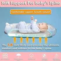 Little Story Soft Breathable Fiberfill Newborn Lounger Bed - Sunshine Grey For 0-3Years, Unisex (LS_NBLB01_MU)