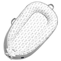 Little Story Soft Breathable Fiberfill Newborn Lounger Bed - Arrow Grey For 0-3Years, Unisex (LS_NBLB07_MU)