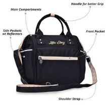 Teknum Reversible Trip Stroller w/ Ace Diaper Bag - Black For 6-36Months, Unisex CM TKLS RTSADP BK