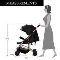 Teknum Reversible Trip Stroller w/ Ace Diaper Bag - Black For 6-36Months, Unisex CM TKLS RTSADP BK