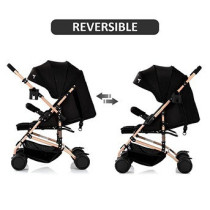 Teknum Reversible Trip Stroller w/ Ace Diaper Bag - Black For 6-36Months, Unisex CM TKLS RTSADP BK