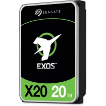 Seagate Exos X20 20 TB Internal Hard Drive - 3.5 Inch Hyperscale SATA 6 Gb/s HDD, 7,200 RPM, 2.5M MTBF, 512e and 4Kn FastFormat, Low Latency with Enhanced Caching (ST20000NM007D)