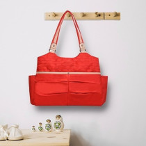 Sunveno Fashion Diaper Tote Bag- Red For All Ages, Unisex (SN_FDP2_RD)
