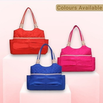Sunveno Fashion Diaper Tote Bag- Red For All Ages, Unisex (SN_FDP2_RD)