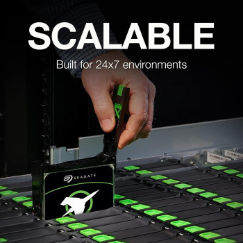 Seagate Exos X20 20 TB Internal Hard Drive - 3.5 Inch Hyperscale SATA 6 Gb/s HDD, 7,200 RPM, 2.5M MTBF, 512e and 4Kn FastFormat, Low Latency with Enhanced Caching (ST20000NM007D)