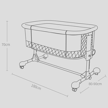 Sunveno Bedside Cot and Crib w/t Mosquito Net