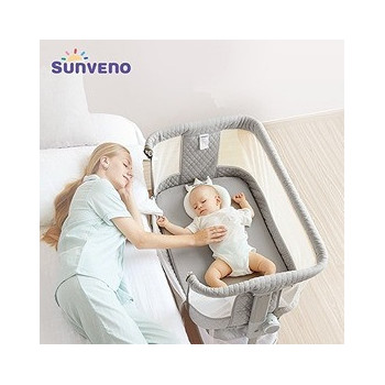 Sunveno Bedside Cot and Crib w/t Mosquito Net