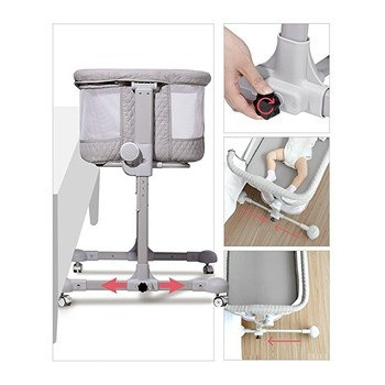 Sunveno Bedside Cot and Crib w/t Mosquito Net