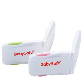 Baby Safe - Multipurpose 90Â° Cabinet Lock - Pink - Set of 4