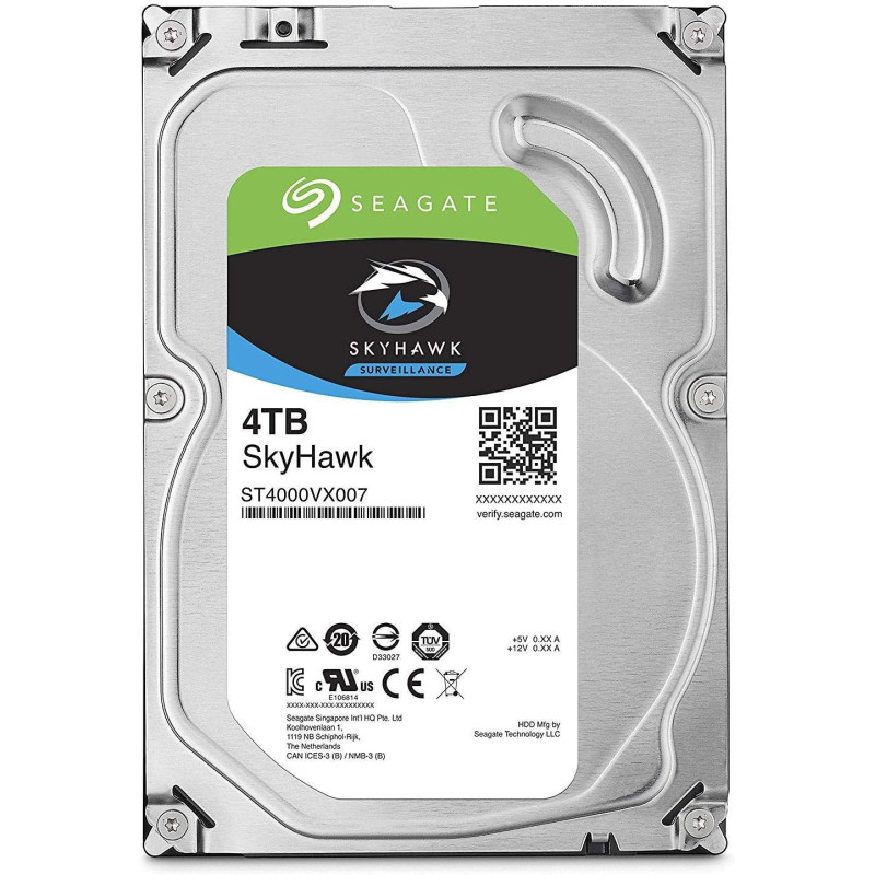 Seagate 4TB SkyHawk Surveillance Hard Drive - SATA 6Gb/s 64MB Cache 3.5-Inch Internal Drive - ST4000VX007
